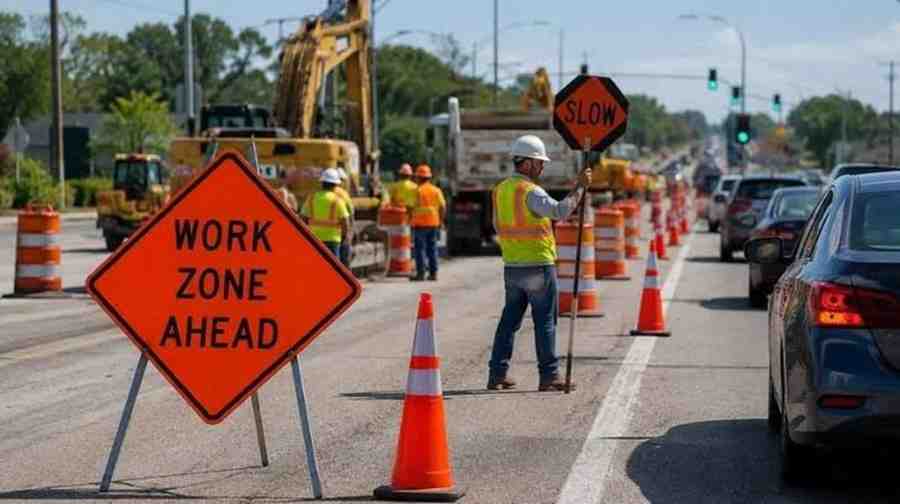 Navigating Active 2026 road construction zone delaying morning commuters looking for a reliable taxi in Grande Prairie.active work zones in Grande Prairie. Source: InPeaks
