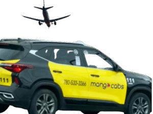 Mango Cabs GP SUV taxi for airport transfers in Grande Prairie - professional business transportation